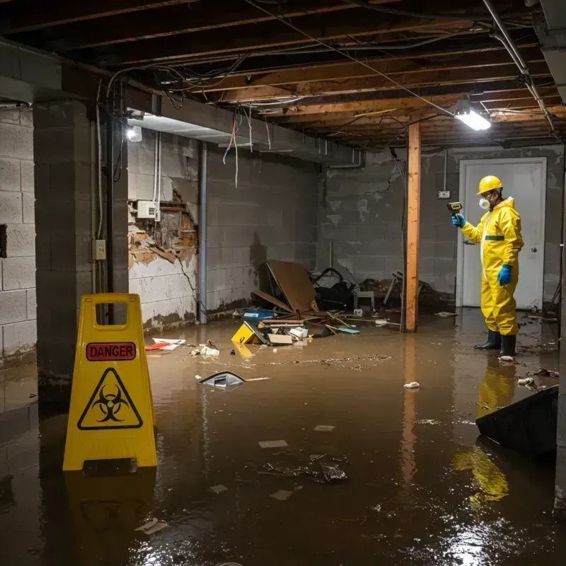 Flooded Basement Electrical Hazard in Cut Bank, MT Property